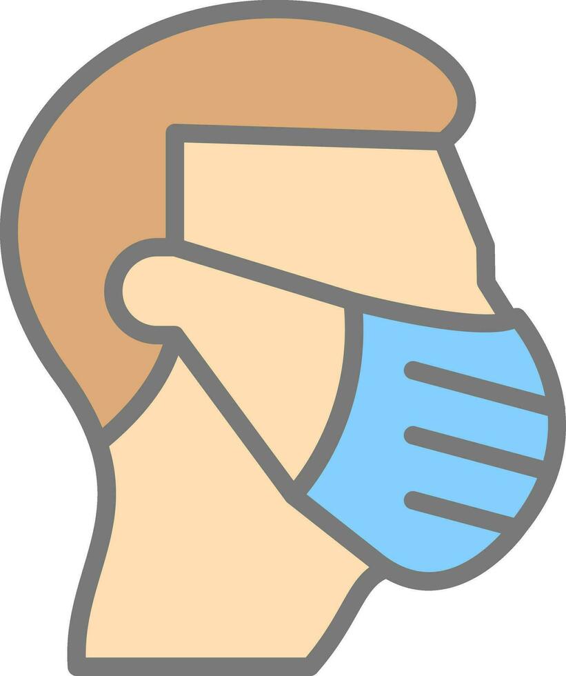 Face mask Vector Icon Design