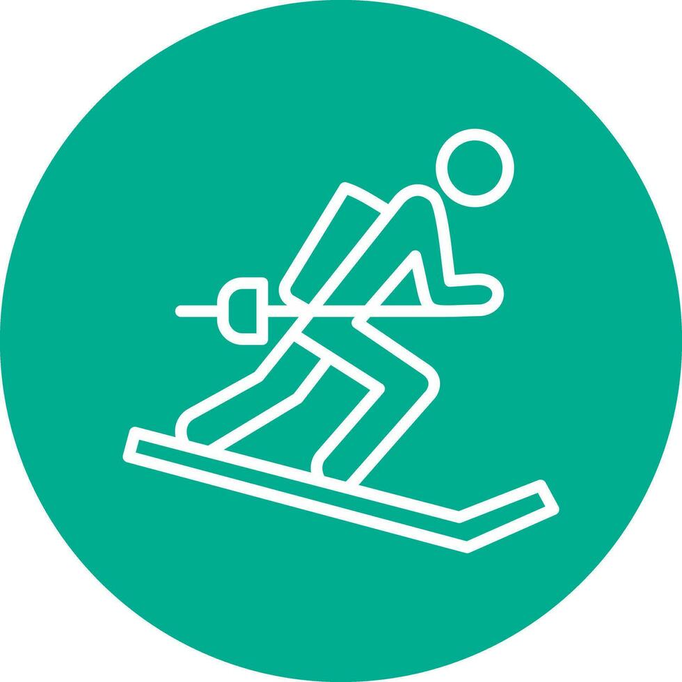 Skiing Vector Icon Design