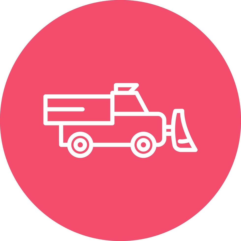 Snowplow Vector Icon Design