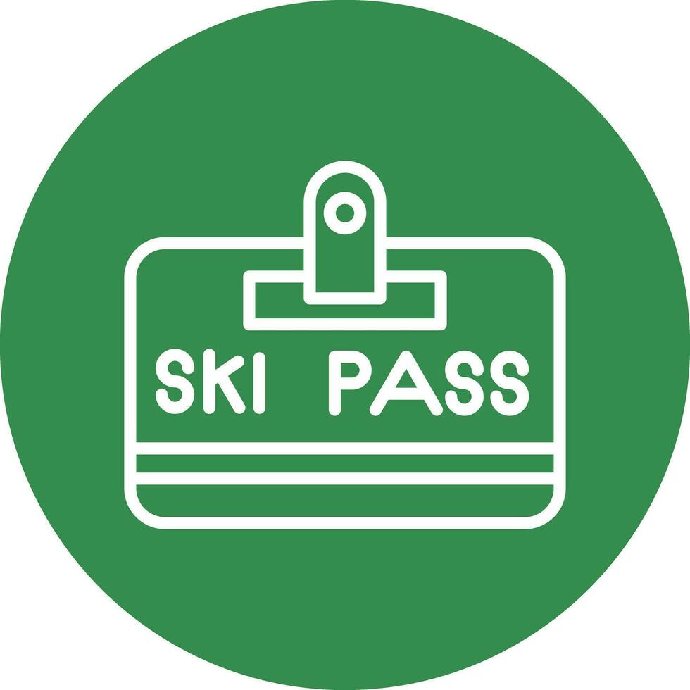 Ski pass Vector Icon Design