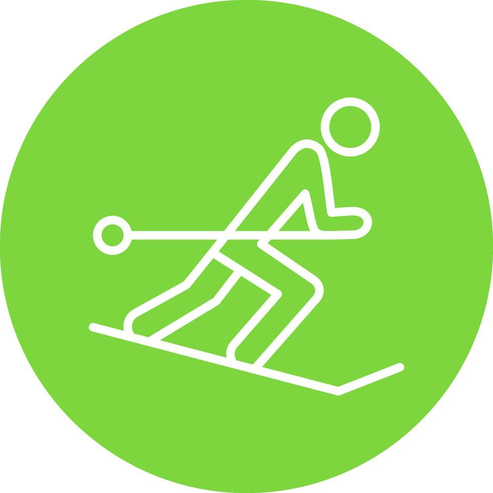 Skiing Vector Icon Design