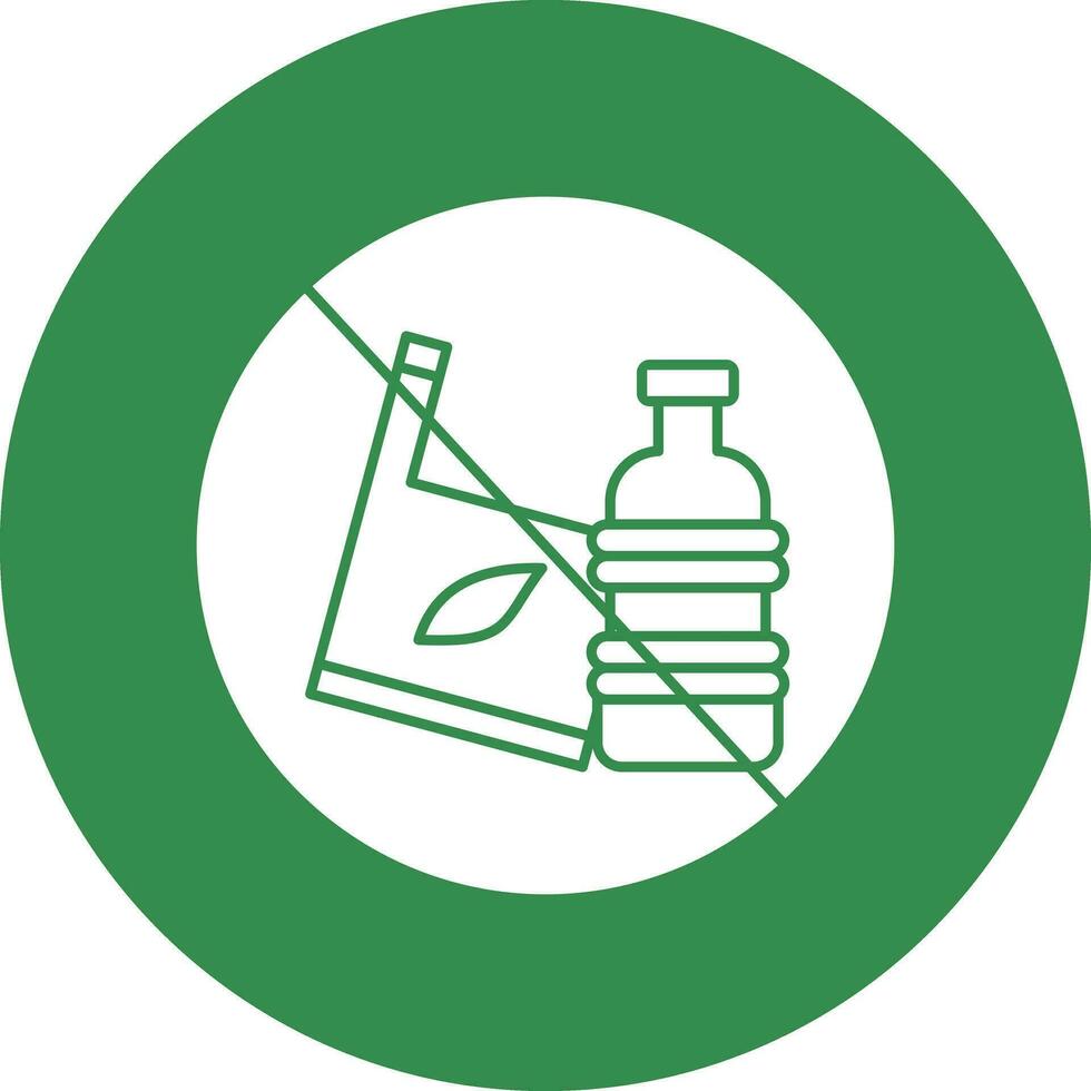 No plastic Vector Icon Design