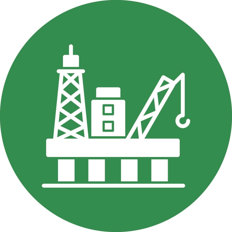 Oil platform Vector Icon Design