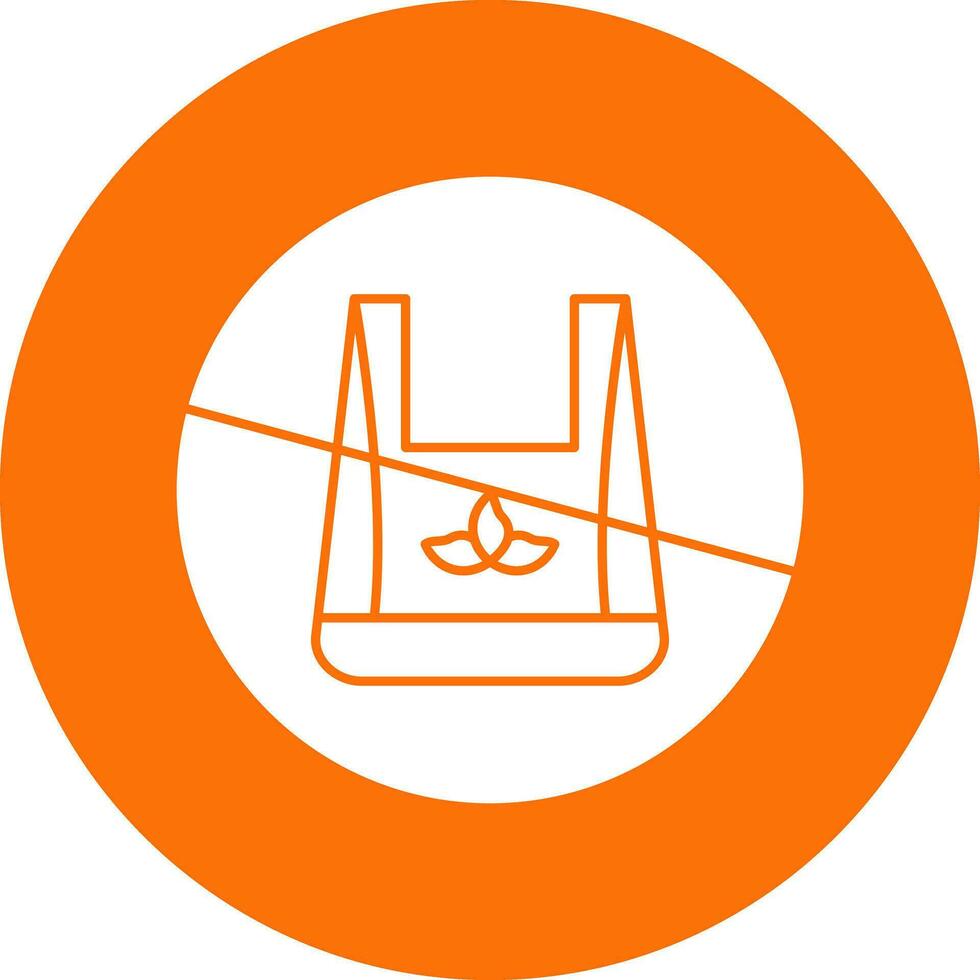 No plastic bags Vector Icon Design