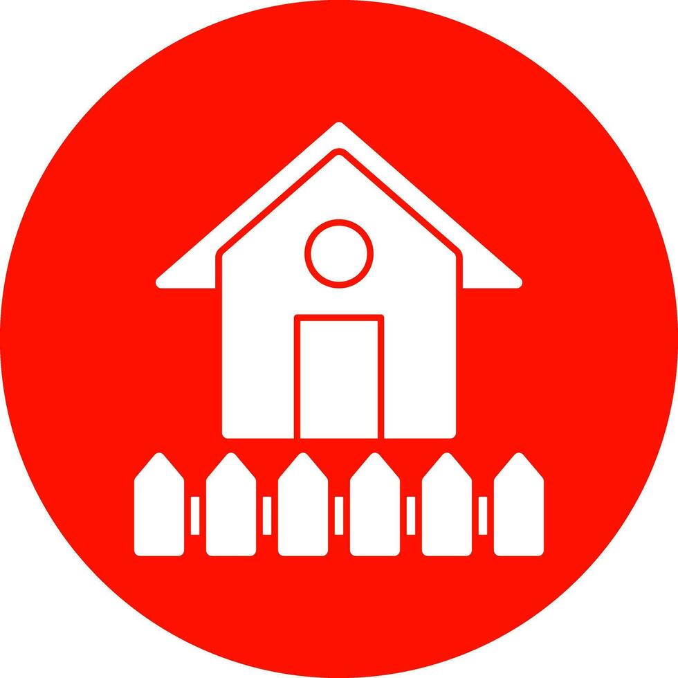 Cowshed Vector Icon Design
