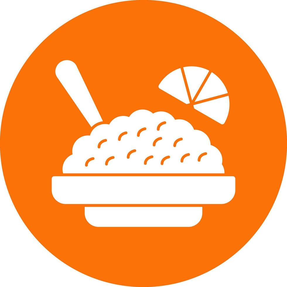 American fried rice Vector Icon Design