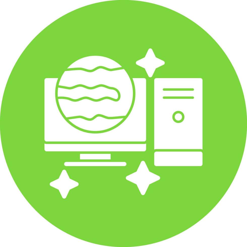 Desktop computer Vector Icon Design