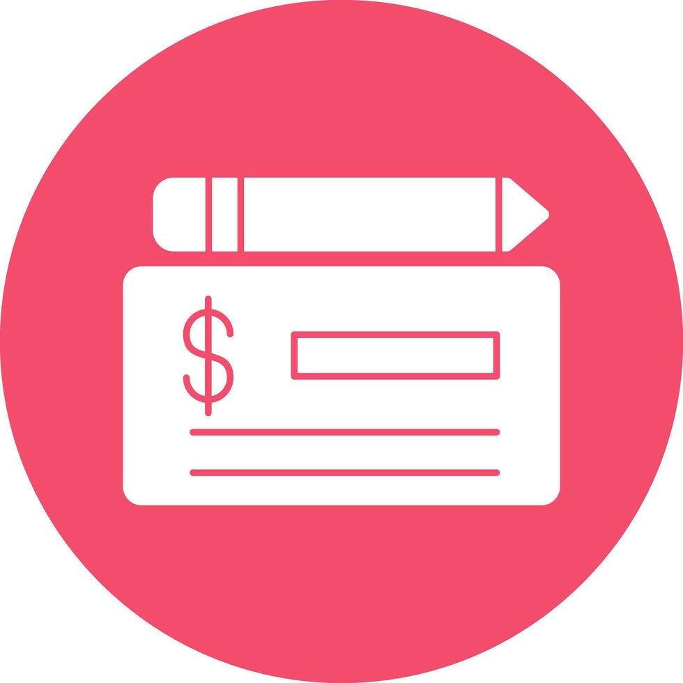 Cheque Vector Icon Design