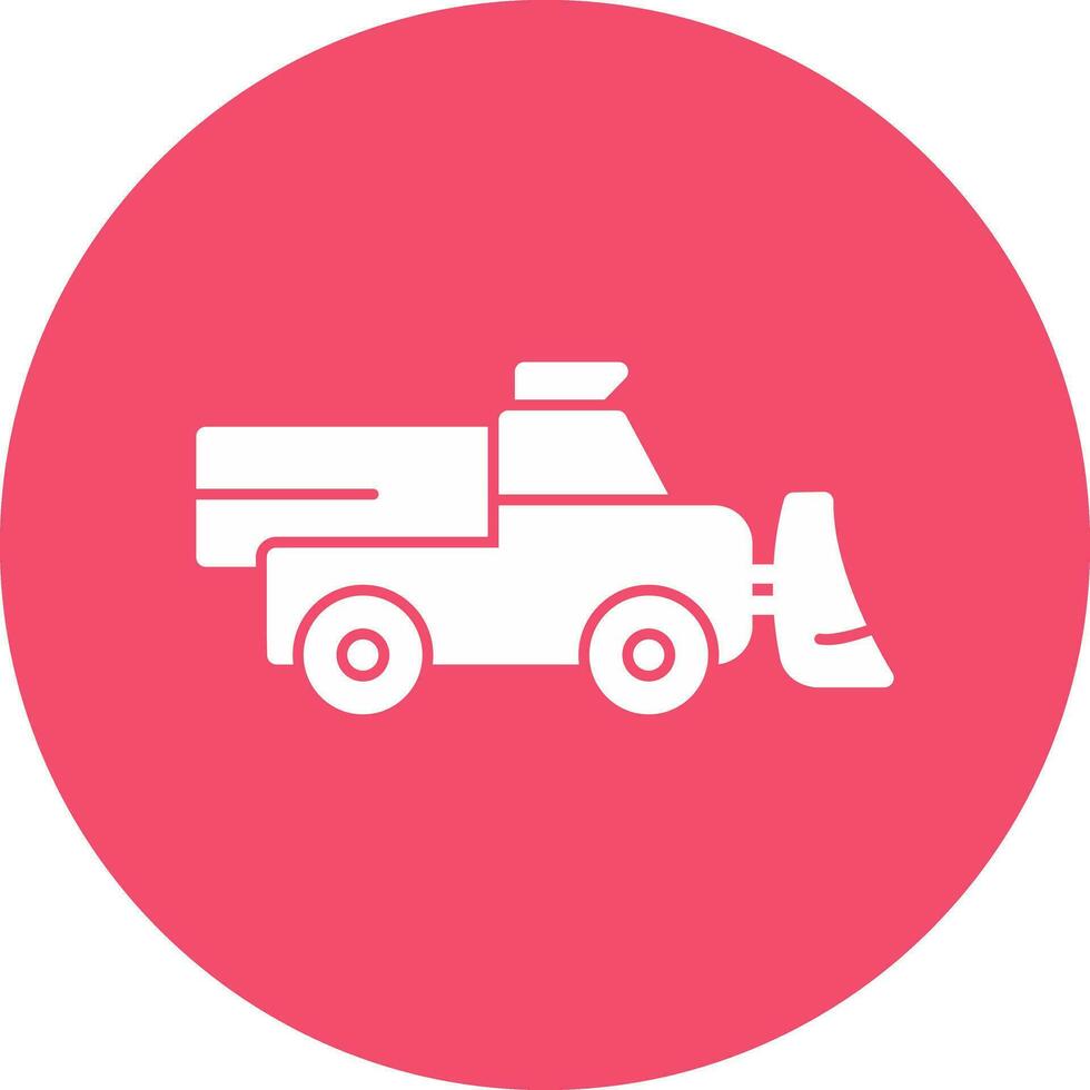Snowplow Vector Icon Design