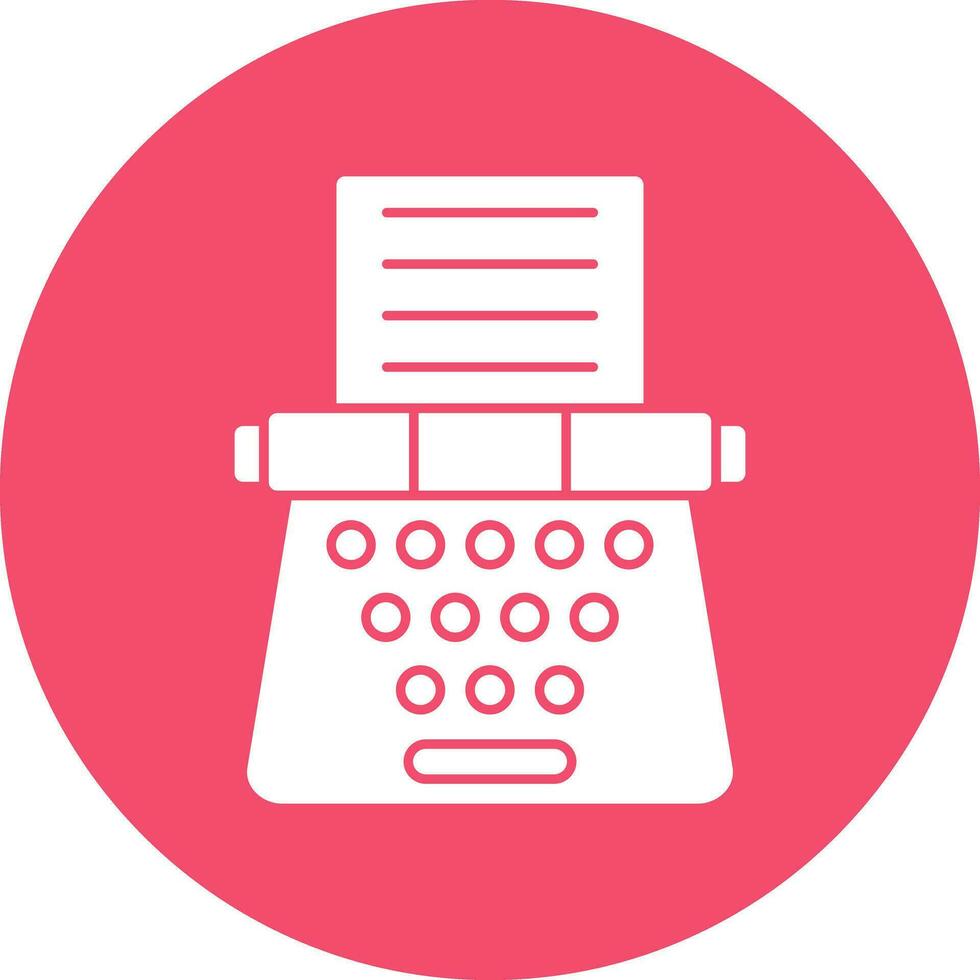 Typewriter Vector Icon Design