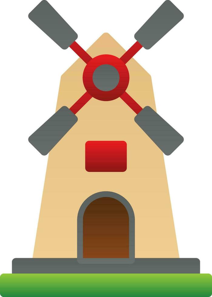 Windmill Vector Icon Design