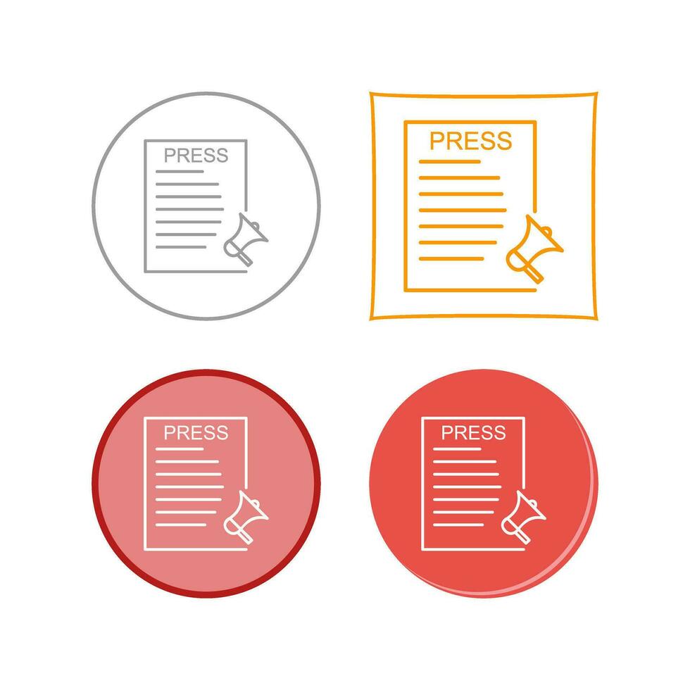 Unique Press Releases Vector Icon
