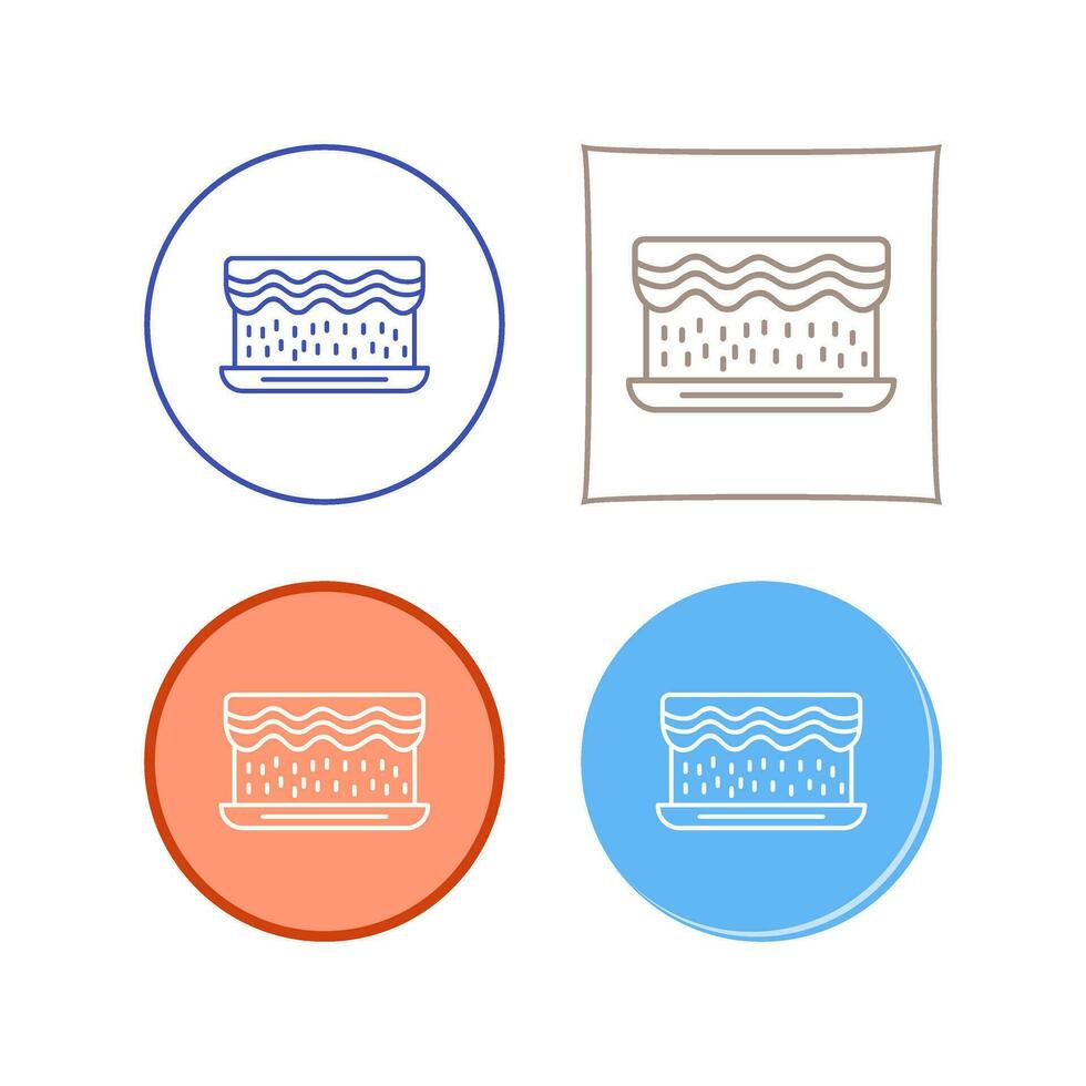 Unique Cream Cake Vector Icon