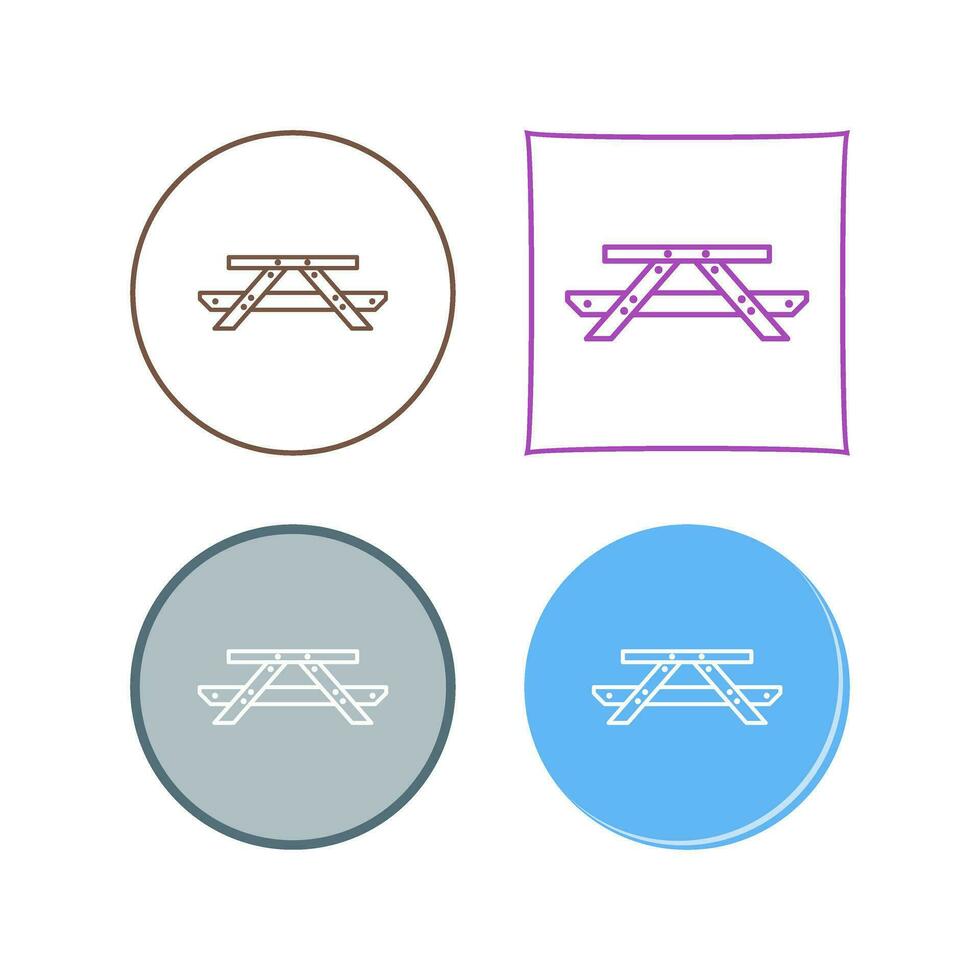 Picnic of Table Vector Icon