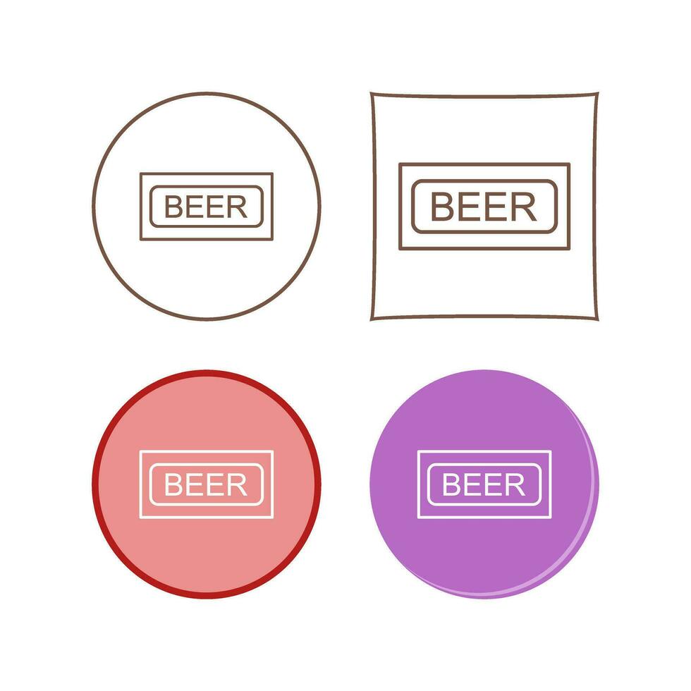 icono de vector de signo de cerveza