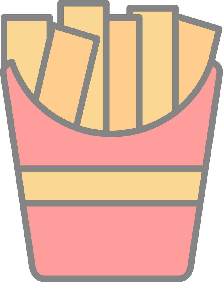 French fries Vector Icon Design