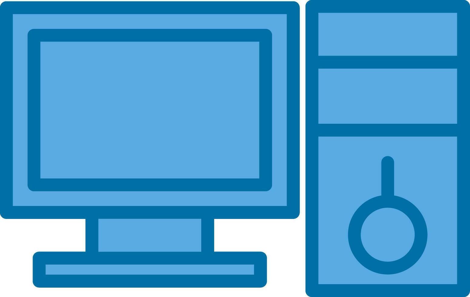 Desktop computer Vector Icon Design