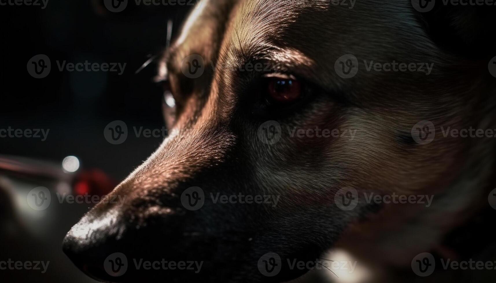 linda perrito retrato, leal amigo mirando divertido generado por ai foto