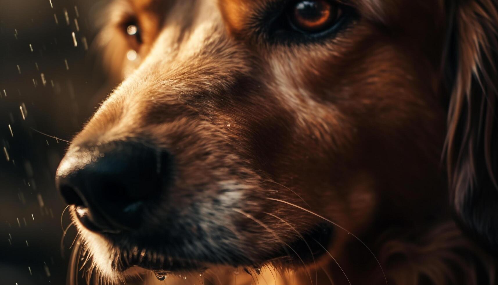 linda perrito hocico mojado desde verano divertido generado por ai foto