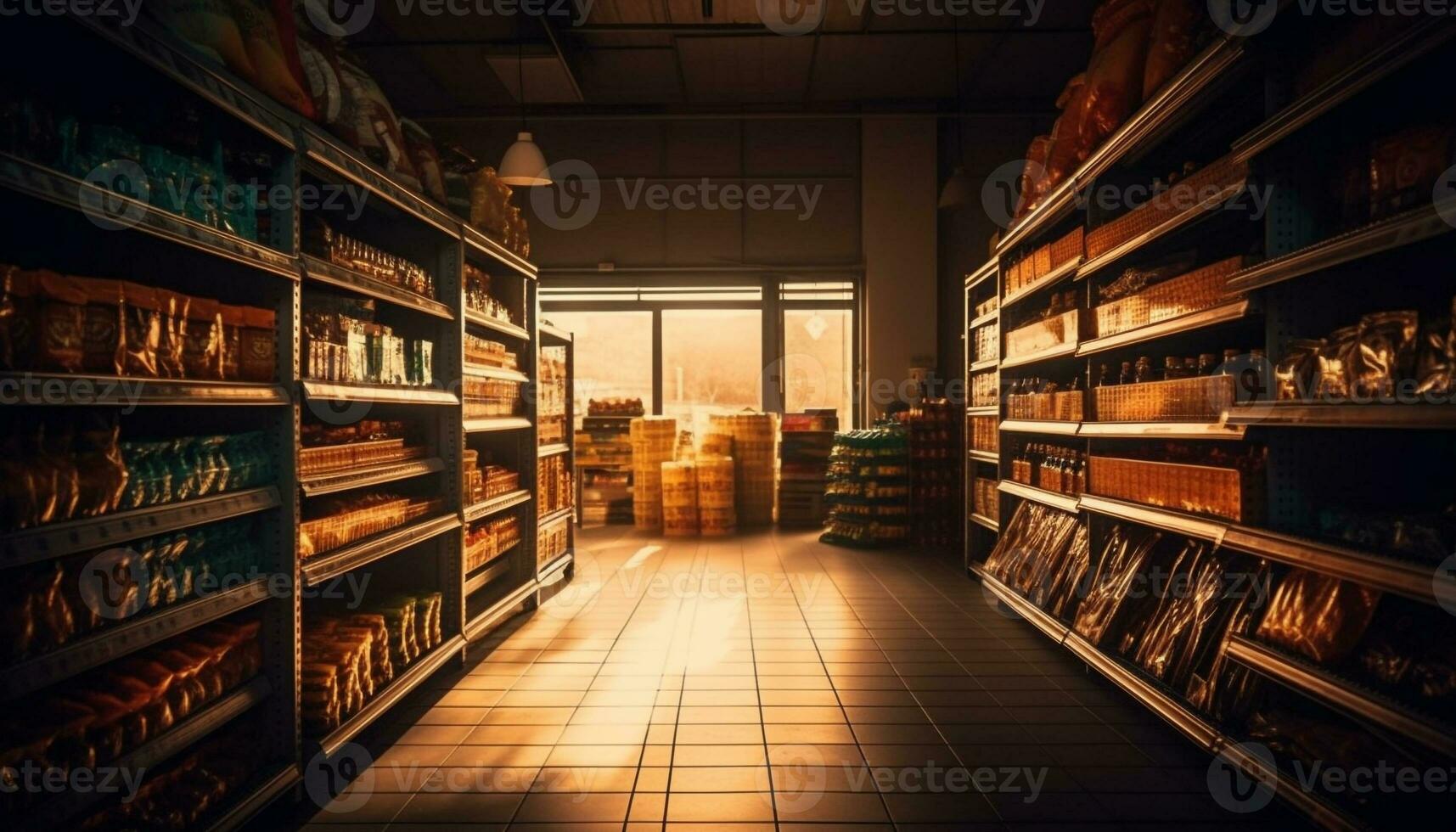 Old fashioned book collection in dark cellar storage generated by AI photo