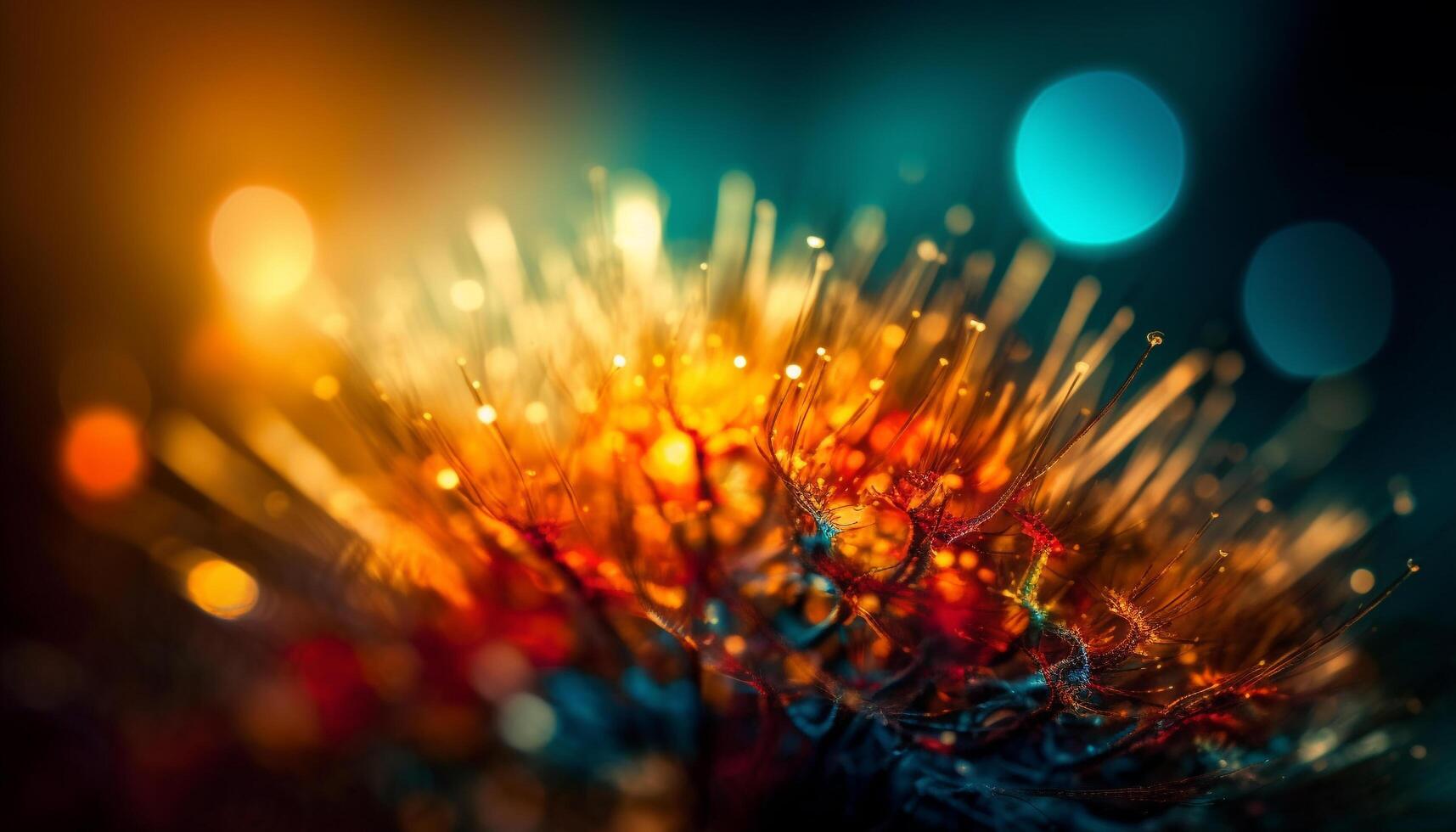 Glowing abstract decoration, vibrant colors, blurred motion generated by AI photo