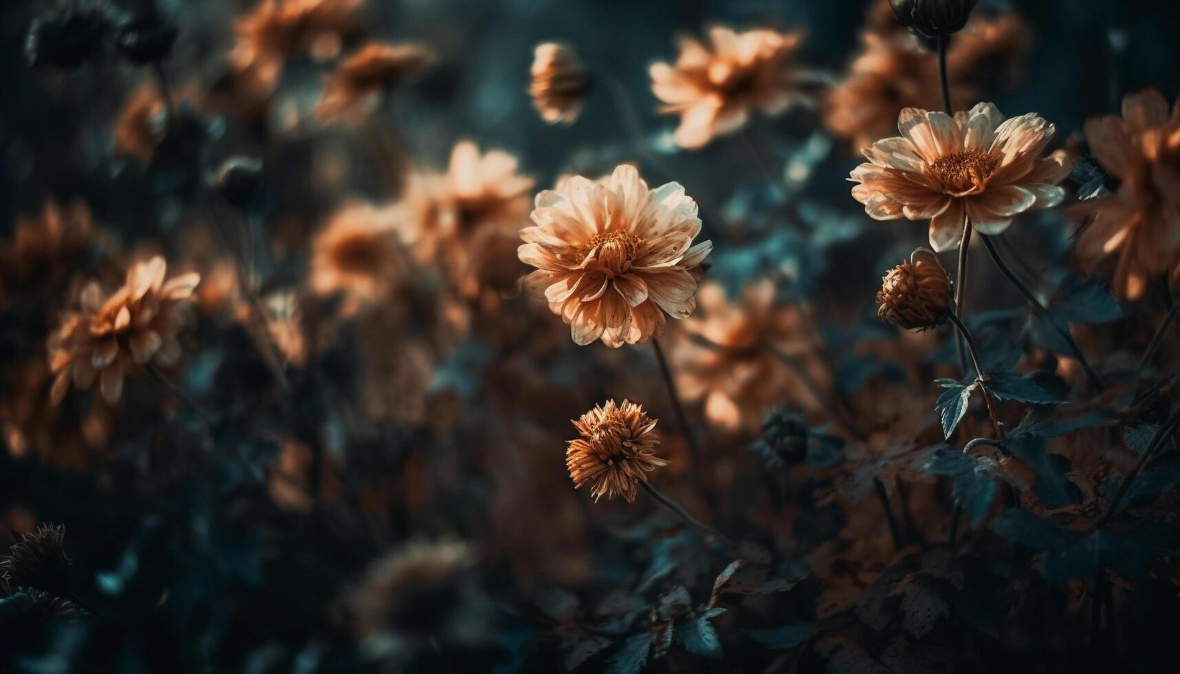 Vibrant wildflowers bloom in the summer meadow generated by AI photo