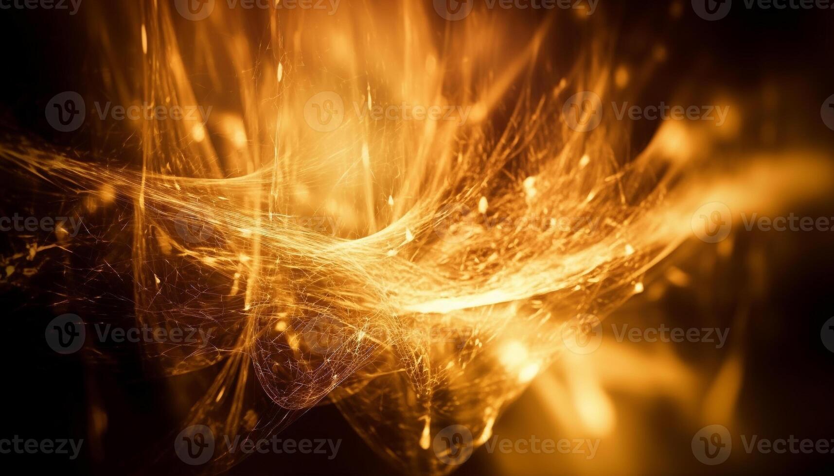 Glowing abstract flame igniting futuristic celebration backdrop generated by AI photo