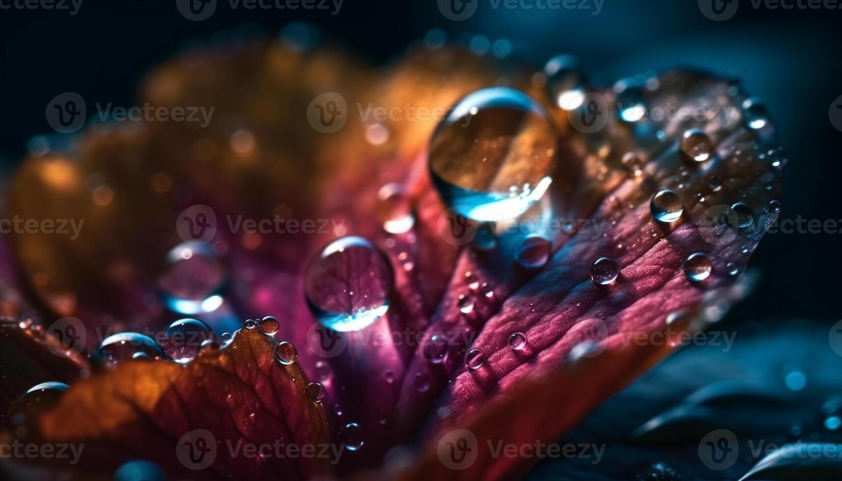 Freshness and beauty in nature wet dew generated by AI photo