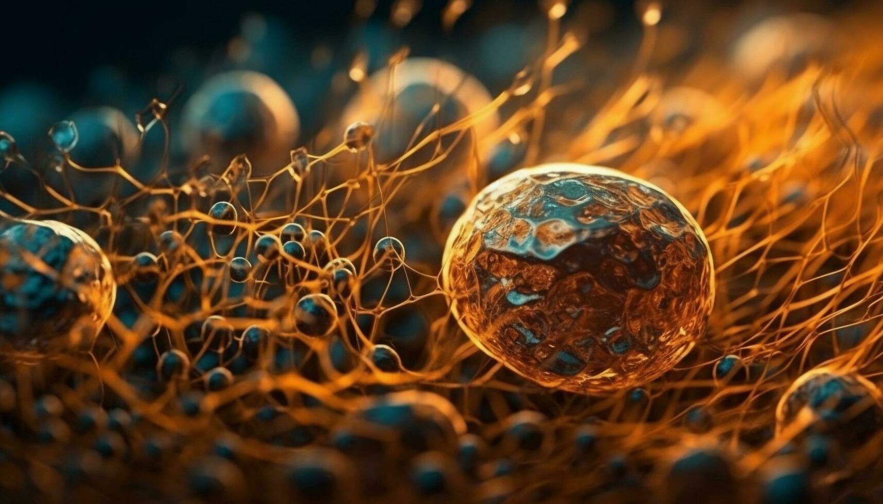 molecular patrones de cáncer células debajo aumento generado por ai foto