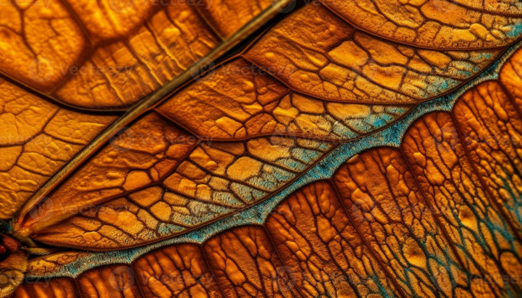 Beauty in nature vibrant fractal leaf pattern generated by AI photo