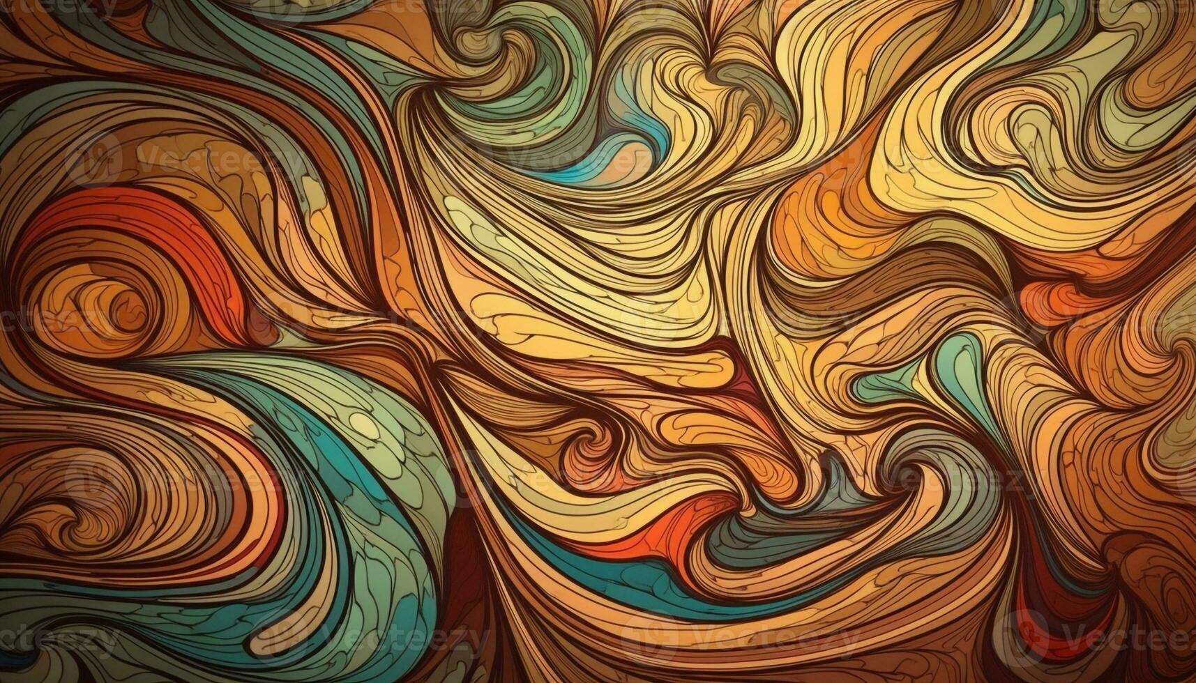 Fluid wave pattern in modern abstract design generated by AI photo