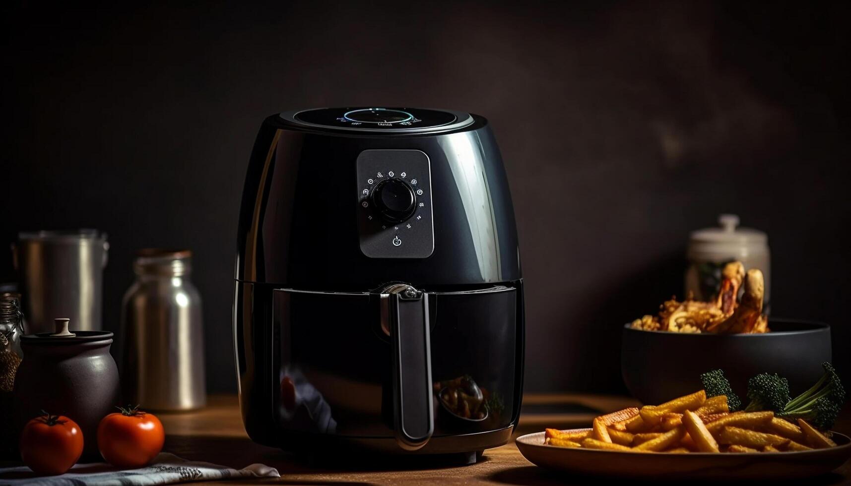 Rustic kitchen utensils and fresh ingredients await cooking generated by AI photo