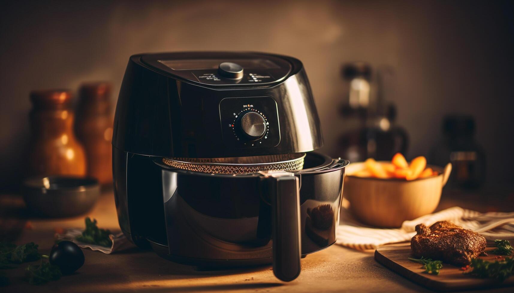 Rustic coffee shop makes homemade organic cappuccino generated by AI photo