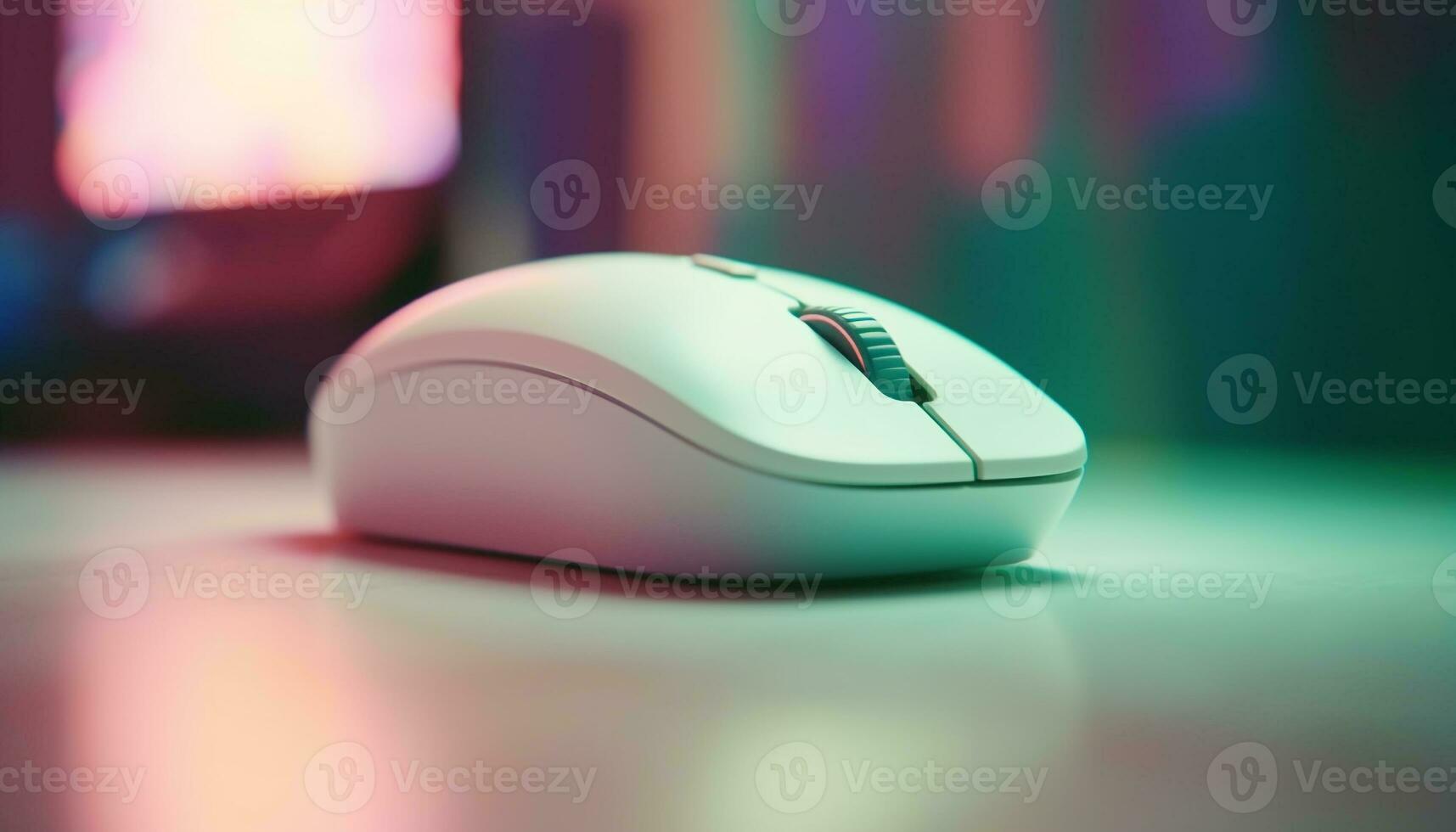 Wireless mouse highlights modern office technology equipment generated by AI photo