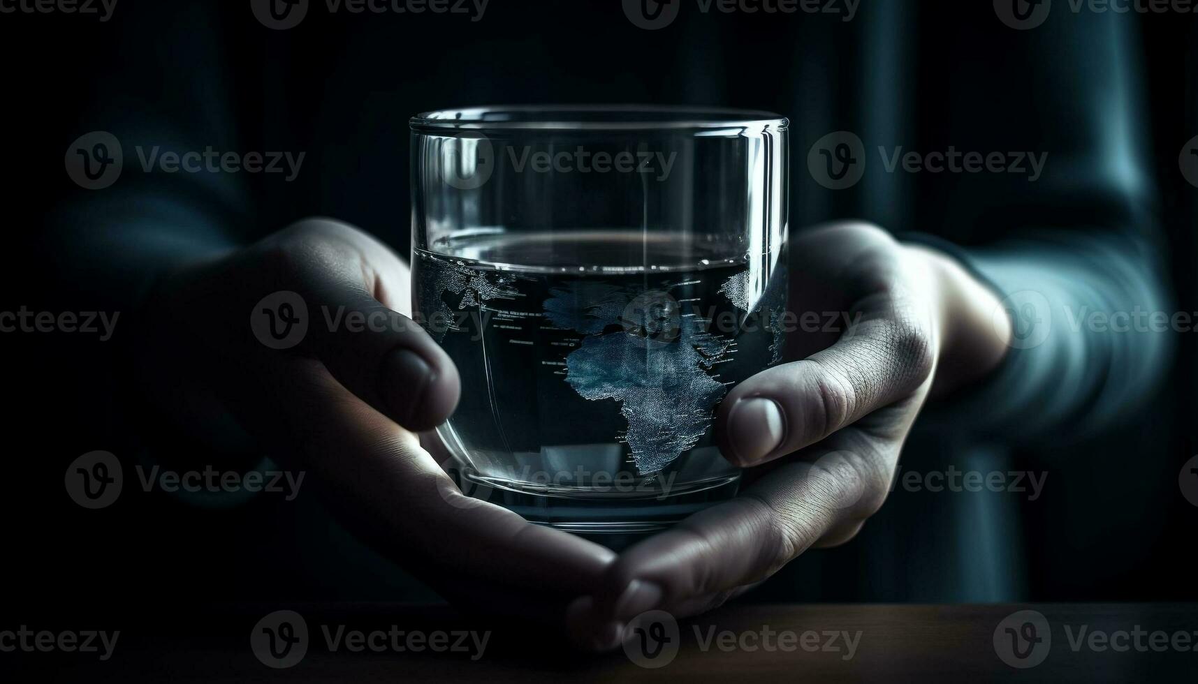 One person holding glass of refreshing whiskey generated by AI photo