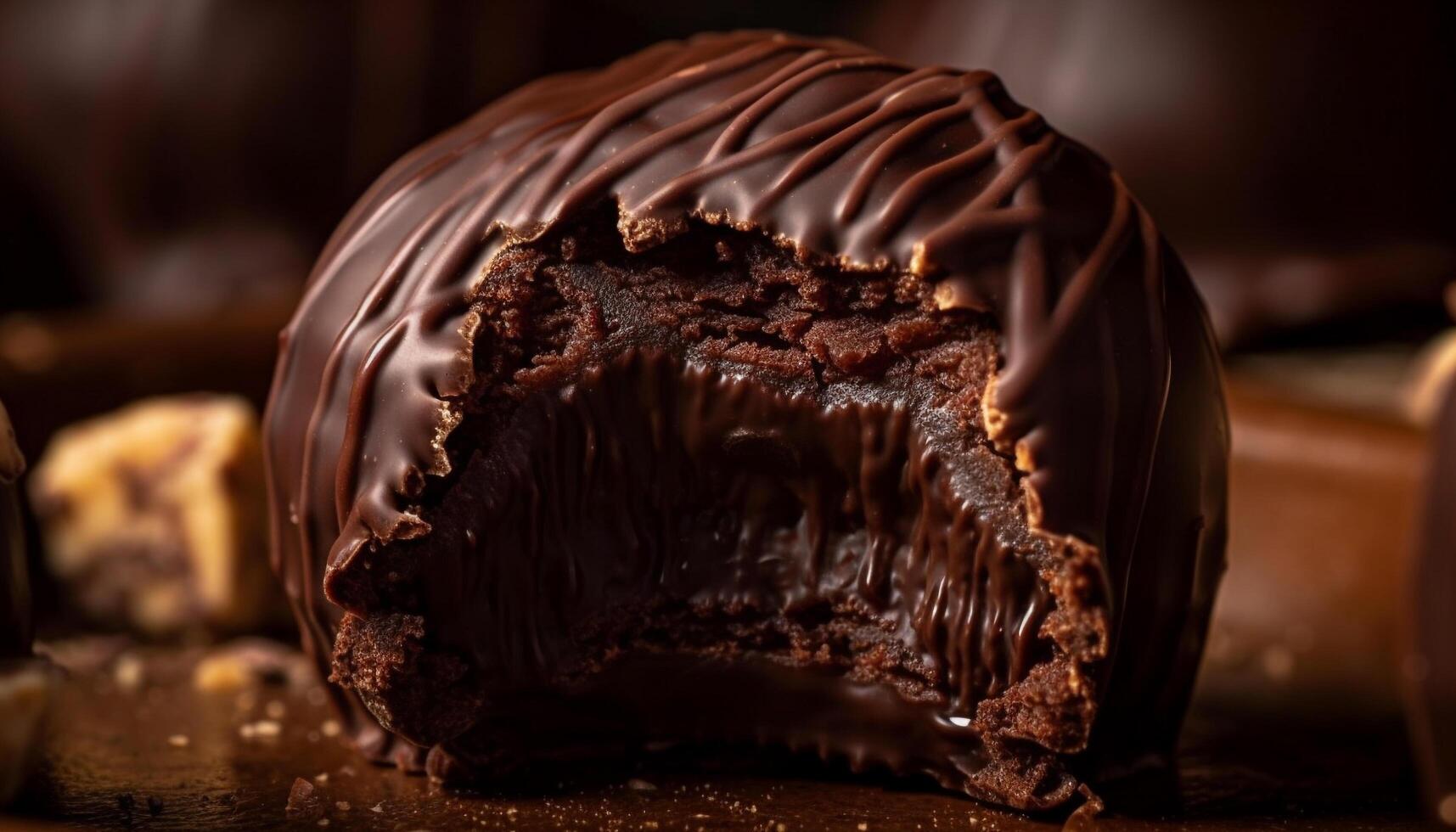 Indulgent, homemade brownies with rich dark chocolate generated by AI photo