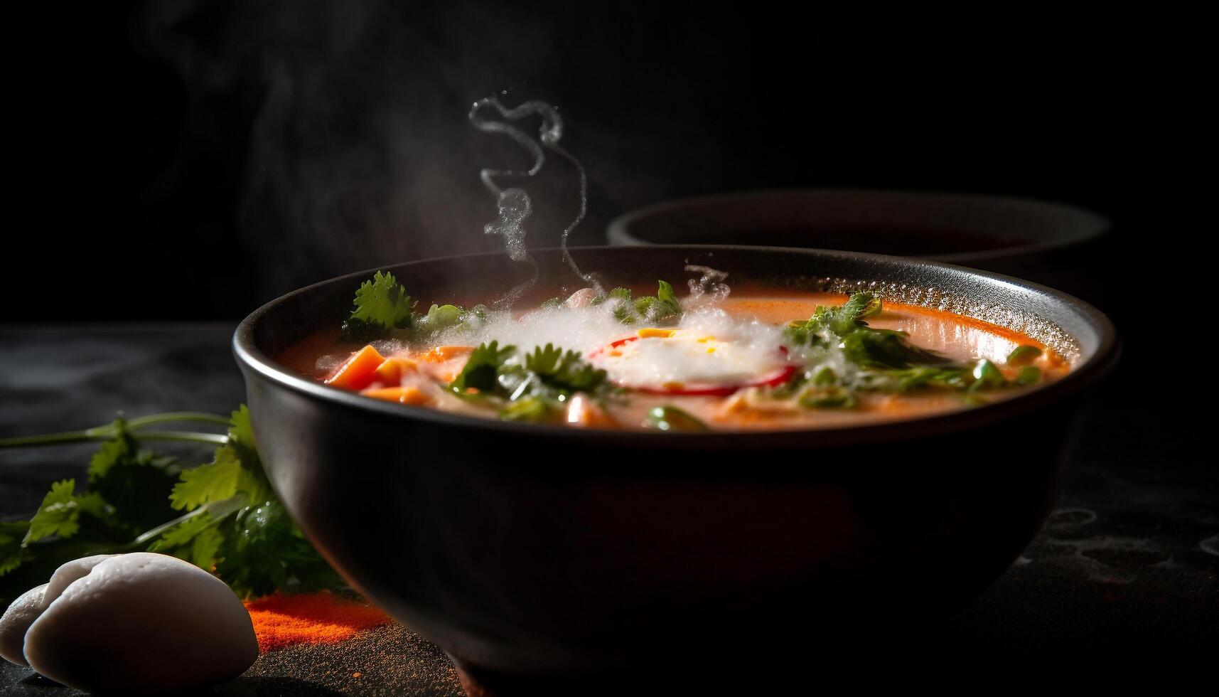 Healthy vegetable stew, homemade for lunch indoors generated by AI photo