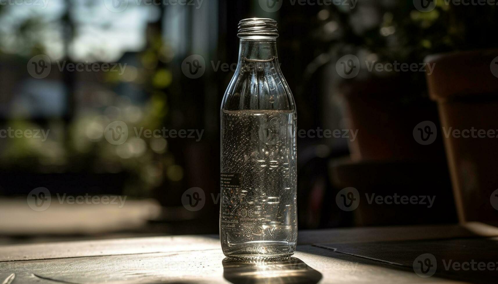 Refreshing drink poured into glass, thirst quenched generated by AI photo