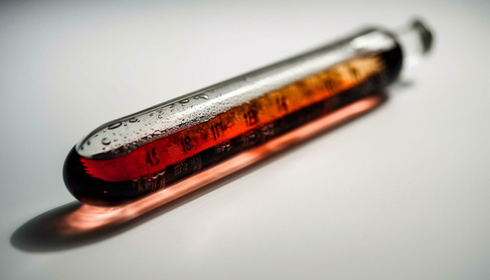 Transparent test tubes reveal liquid chemical reaction generated by AI photo