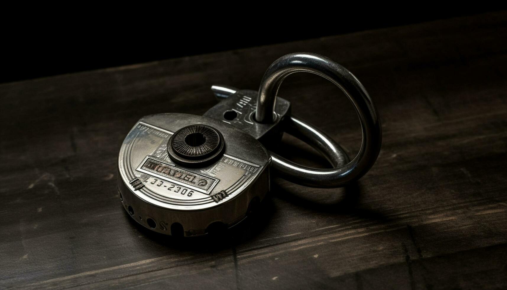 Rusty old camera on wooden table   nostalgia generated by AI photo