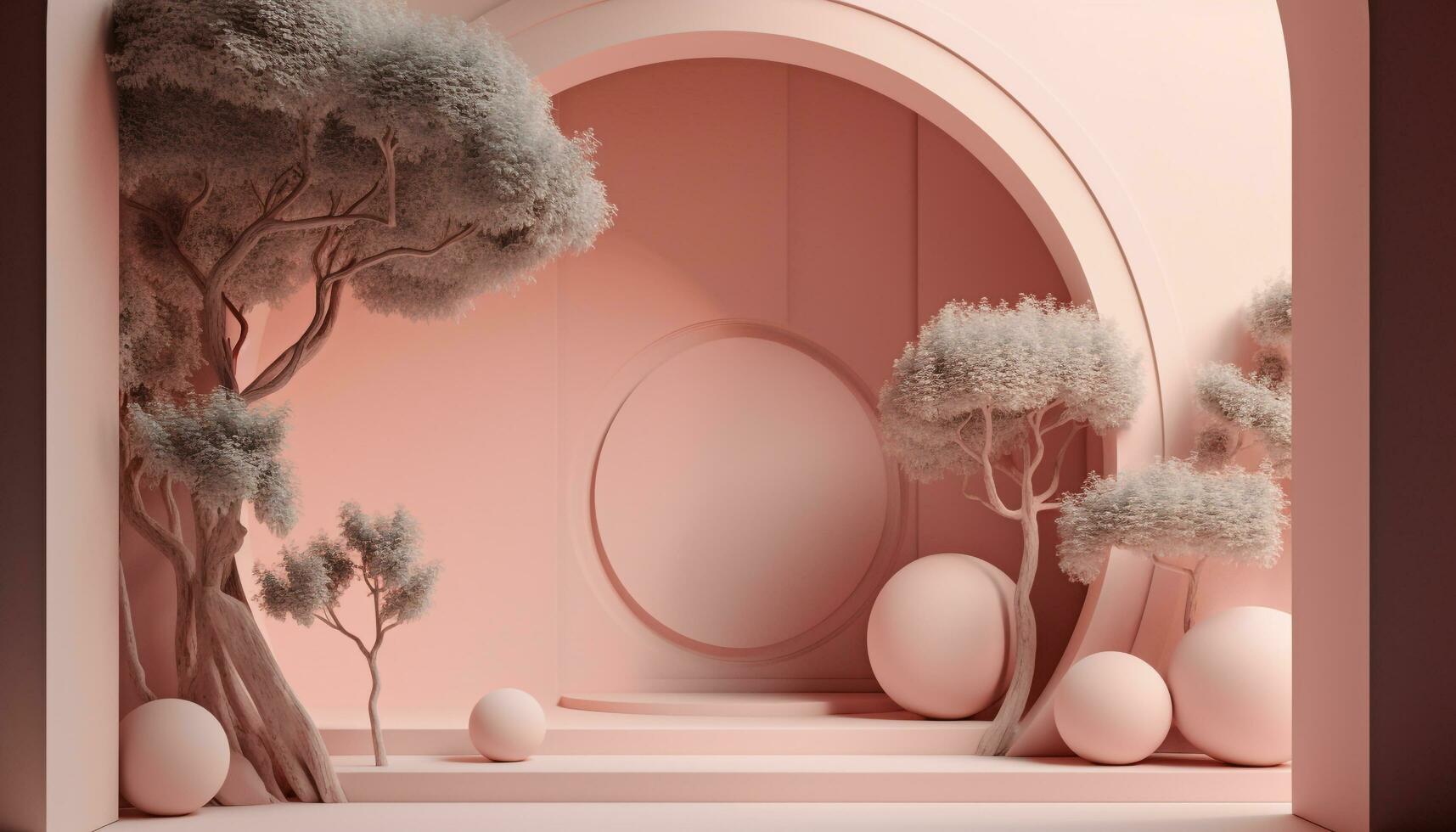 resumen moderno diseño caracteristicas árbol conformado ilustración adentro generado por ai foto