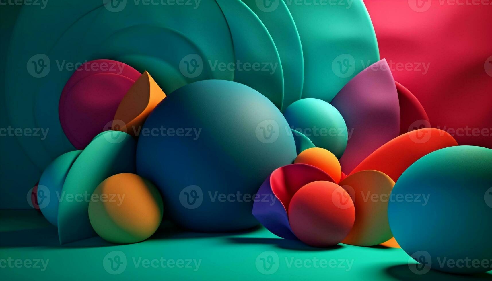 Vibrant colored balloons symbolize birthday celebration fun generated by AI photo