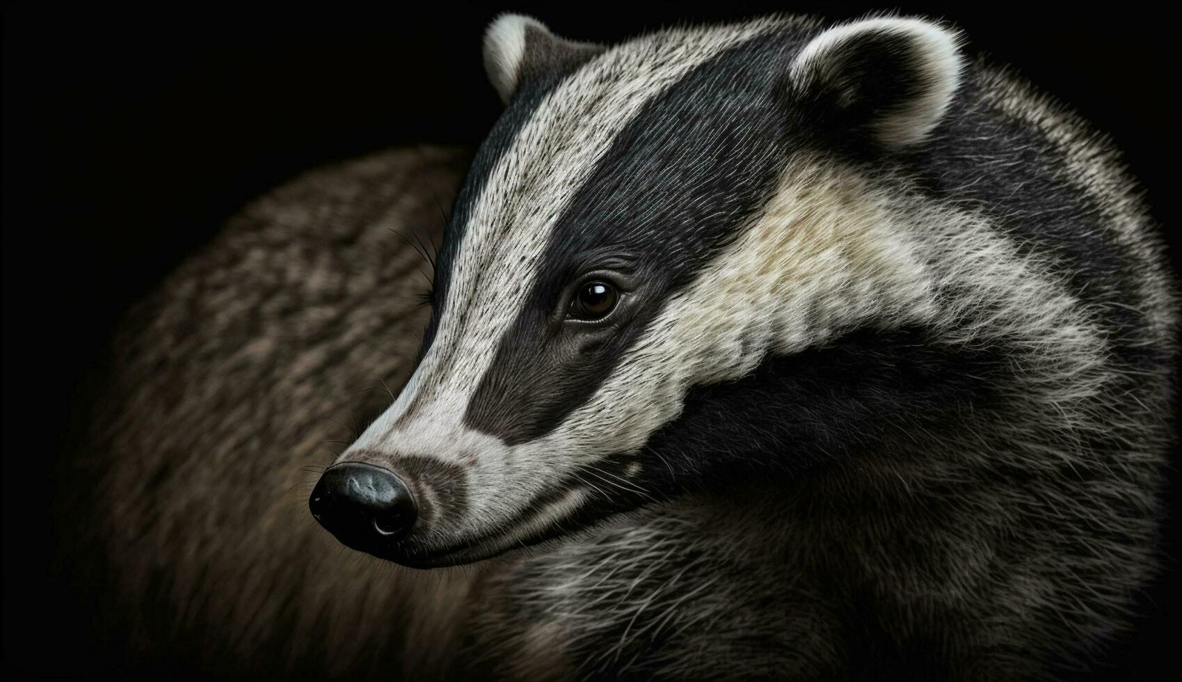 Cute young mammal snout in close up portrait generated by AI photo