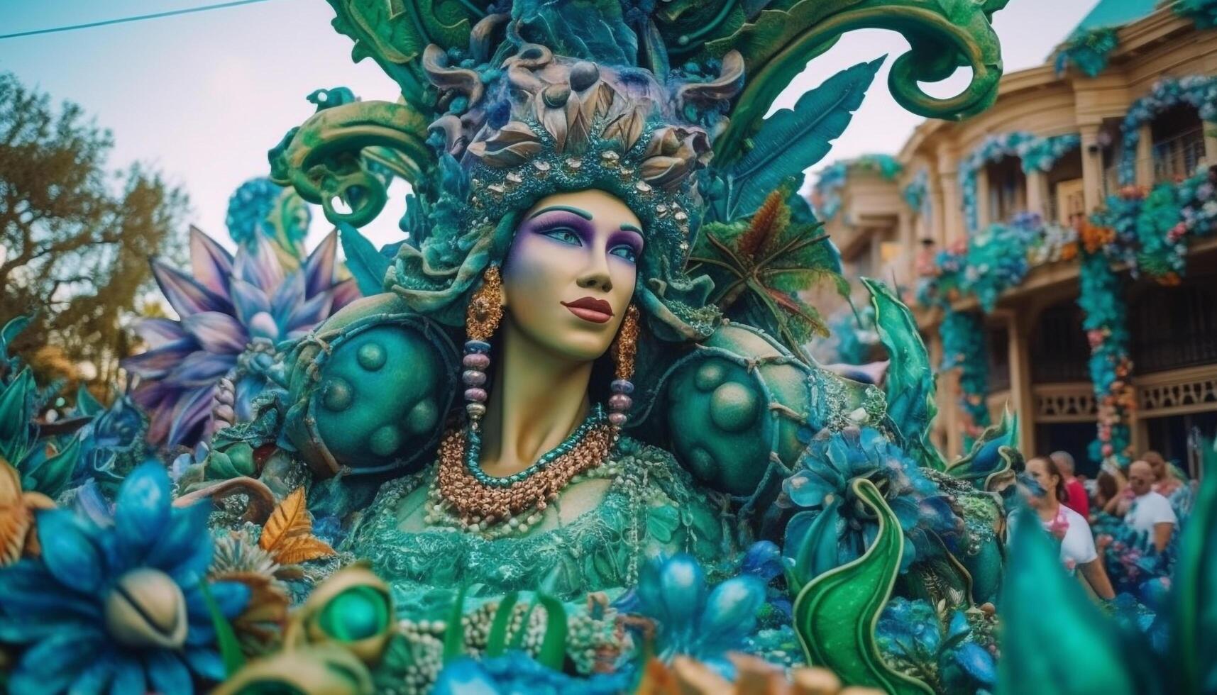 Colorful festival celebrates culture, beauty, and tradition generated by AI photo