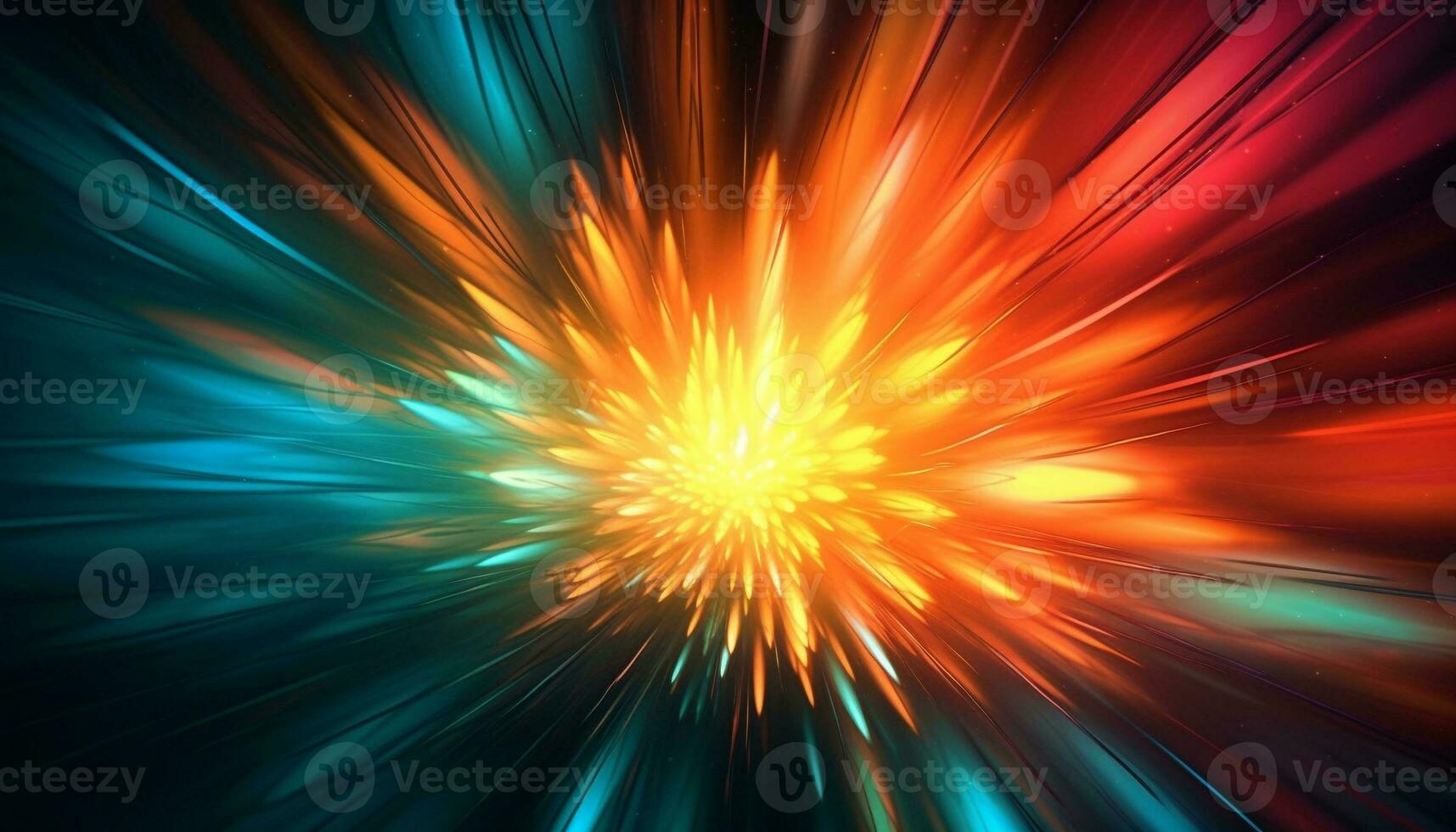 Glowing multi colored abstract backdrop ignites celebration flame generated by AI photo