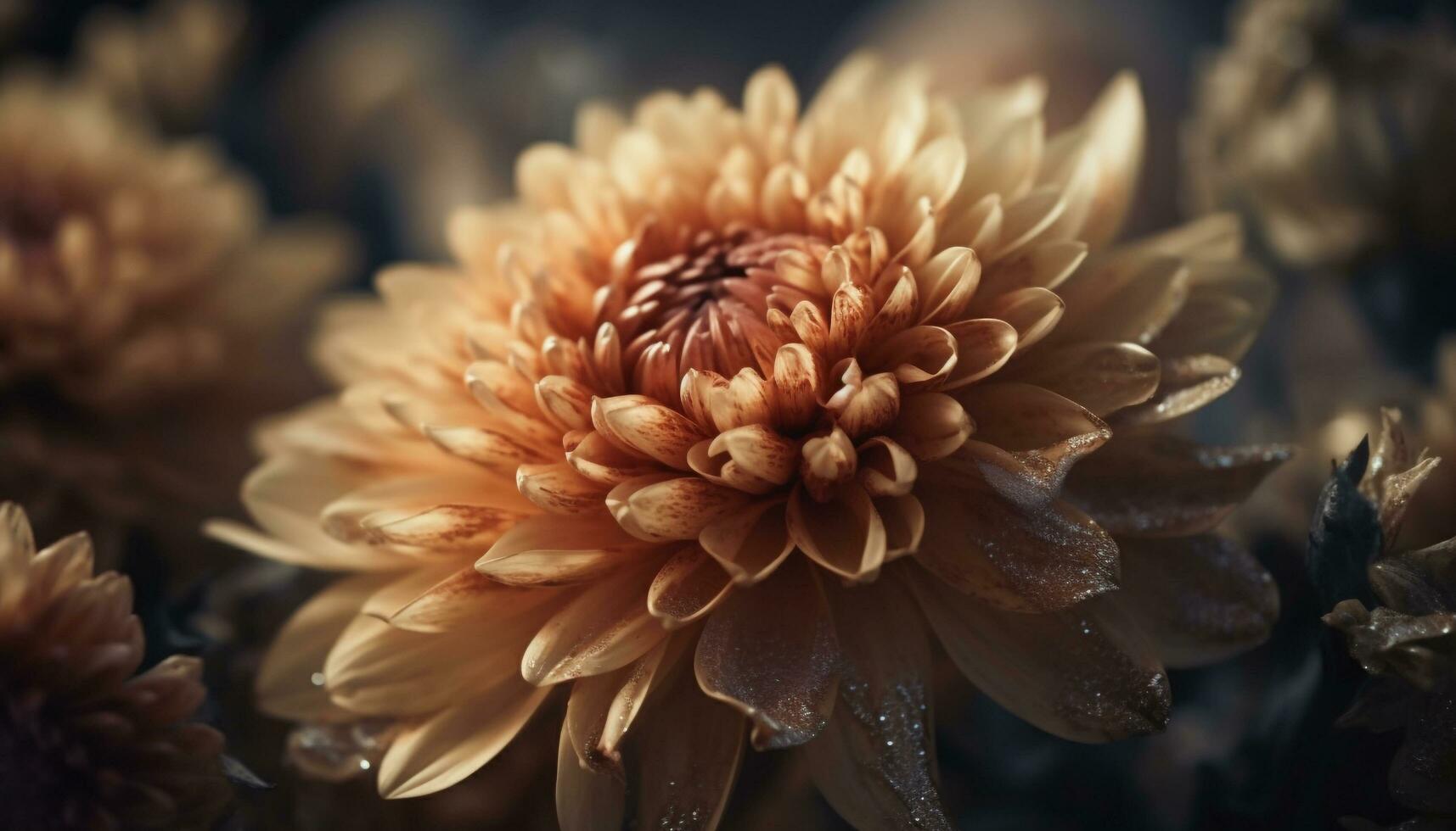 Vibrant chrysanthemum bouquet, a gift of love generated by AI photo