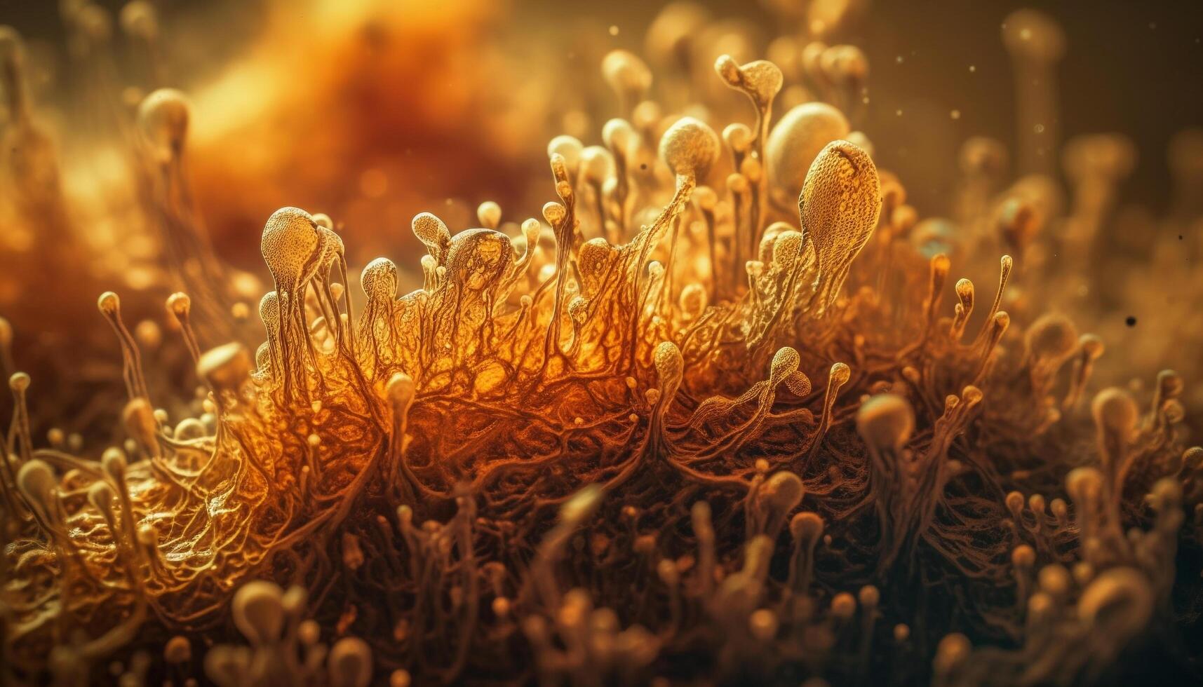 Macro underwater plant reveals floral beauty beneath generated by AI photo