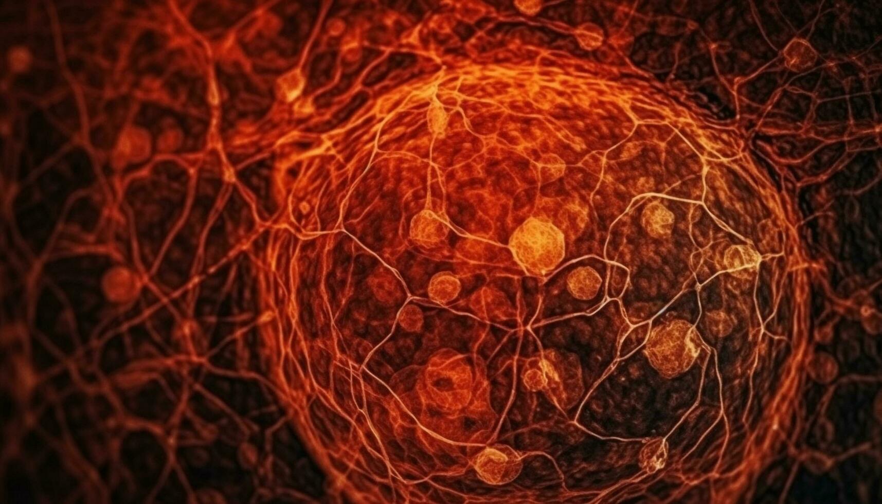 Glowing spiral sparks abstract patterns of biology generated by AI photo