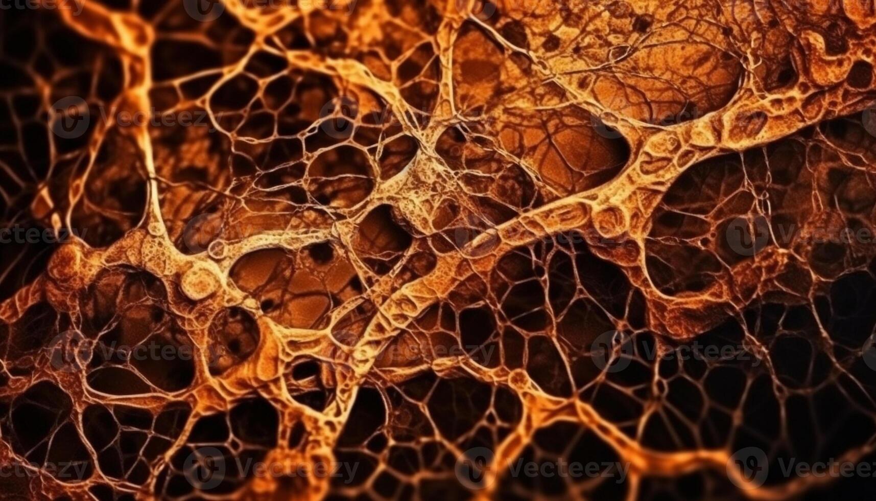 Molecular structure of plant cell under microscope generated by AI photo