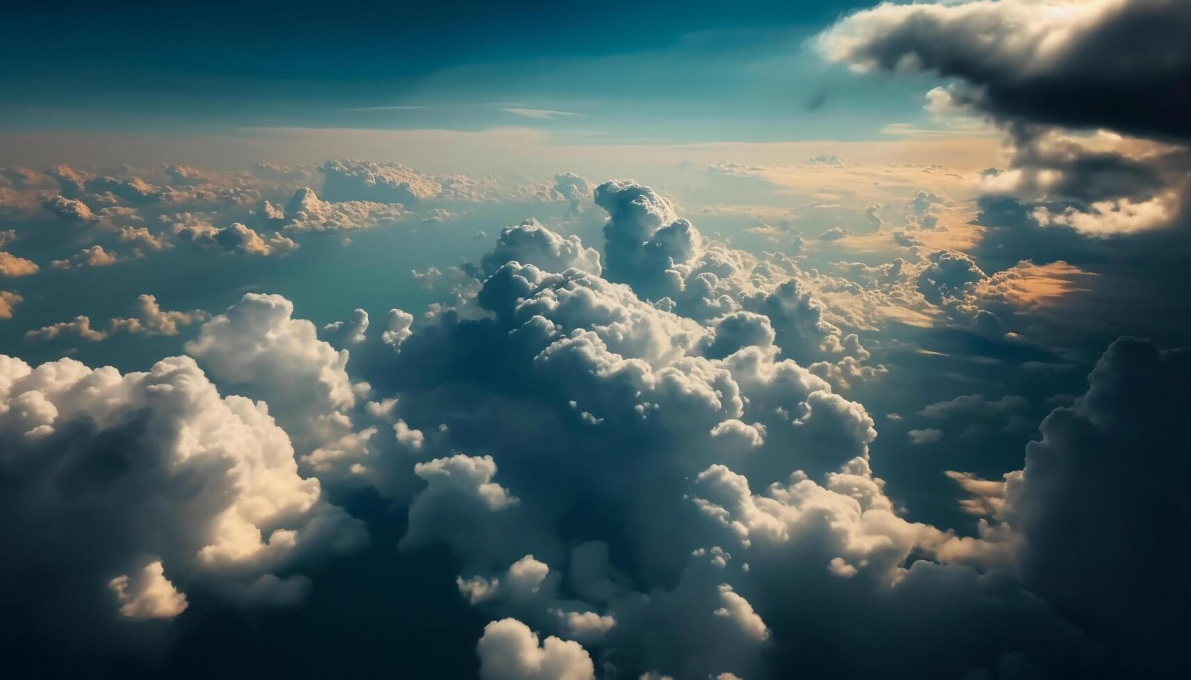 Beauty in nature sky dramatic and moody patterns generated by AI photo
